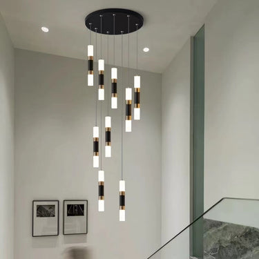 black modern chandelier